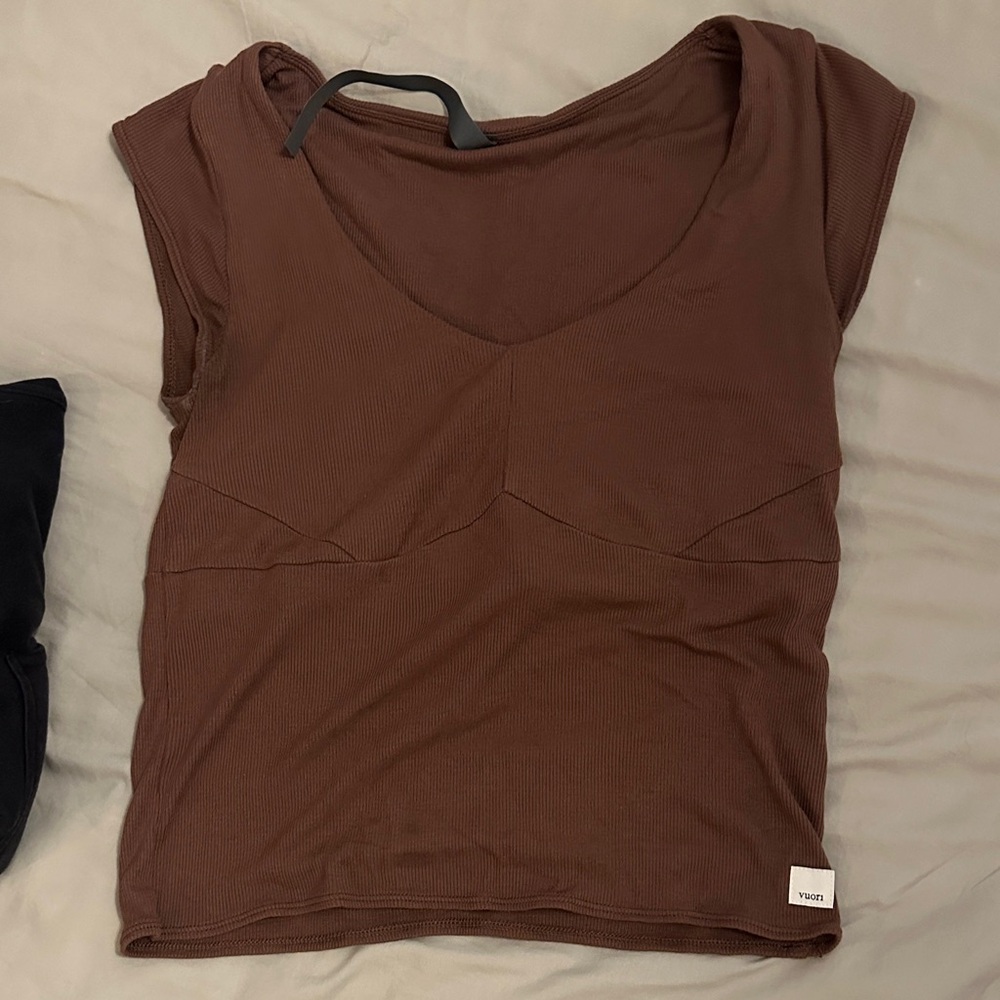 Vuori Brown V-Neck Tank Top